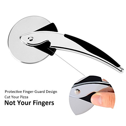 Ohuhu® Edelstahl Pizzaschneider, Pizzamesser, Professional Mehrzweckmesser mit FDA genehmigt - 7