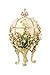 Produktbild Dekorativer Russische Fabergé-Stil Ei / Schmuckkästchen mit russischen Kaiserkrone & Blumen 8 cm cremefarbe