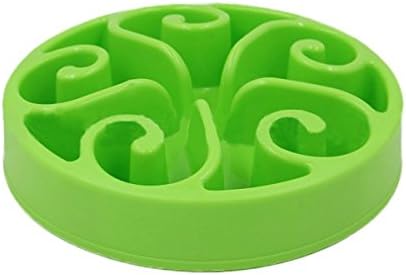 Slow Feeder Dog Bowl - MOONBAY MALL Bloating Stop Dog Puzzle Bowl Maze, Dog Food Water Bowl Pet Interactive Fun Feeder Slow Bowl SkidStop Design, Eco-friendly Durable Non Toxic Bamboo Fiber Slow Feed Dog Puzzle Bowl Maze - Green