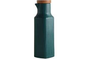 Onepine 300ml Distributeur d'huile d'olive, Bouteille pour Huile et vinaigre, Distributeur de condiment liquide en céramique