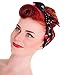 Price comparison product image HELL BUNNY Black 50s Hair Tie CHERRY POP Polka Dot Retro Rockabilly