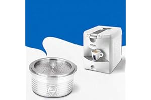 I CAFILAS Tazza di capsule di caffè riutilizzabile Tazze per cialde in cap sule di ca ffè in acciaio inox da ca-ffè riutilizzabile per espresso Compatibile con la Lavazza Piont Ep Mini (Only Ca psule)