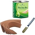 Global Trends 'Full Body Aloe Vera Wax (600 g), Waxing Strips (90GSM) (90 Strips) and Wax Applicator Knife' Hair Removal Waxing Kit Combo Set for Women