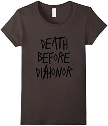 Women's Death Before Dishonor T-Shirt Small Asphalt