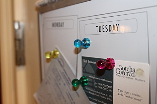 MITE 24 Stück Acryl Verschiedene Neodym-Magnet-Push-Pins für Karten, Kühlschränke, Whiteboards (Colorful) - 4