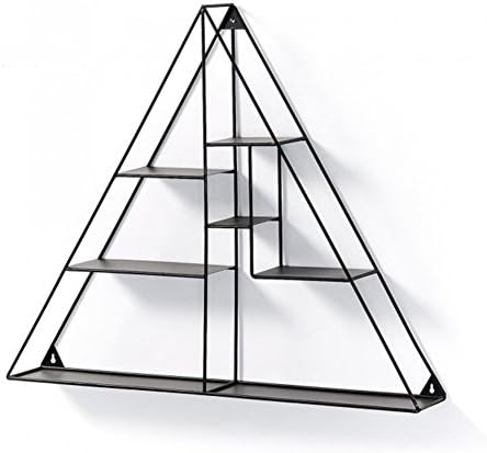 Metal wall shelf, Bedroom wall shelf Iron storage rack Information shelves Partitions shelves Simple Living room For office and home-black 69x10x60cm(27x4x24inch)