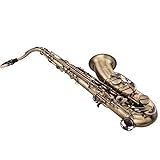 ✔【saxofón completamente equipado】: El saxofón alto viene con todo lo que necesita para comenzar, incluyendo una boquilla, una gorra, una miniatura, una caña, una correa y accesorios de limpieza, todo dentro de un estuche rígido ligero. Fácil de llevar a cualquier parte.