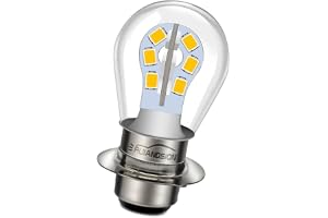 Ruiandsion H6M P15D LED motorcykelglödlampa varmvit AC/DC 6V 2835 28SMD P15D-25-1 Hi/Lo Beam ersättning för motorcykelbelysni