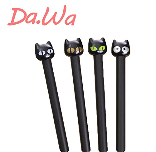 4 X Da.Wa Gel-Pen Kreatives Briefpapier Cartoon-Katze Form Stift Kugelschreiber,Schwarz,( 0.21 EUR / Stück) - 8