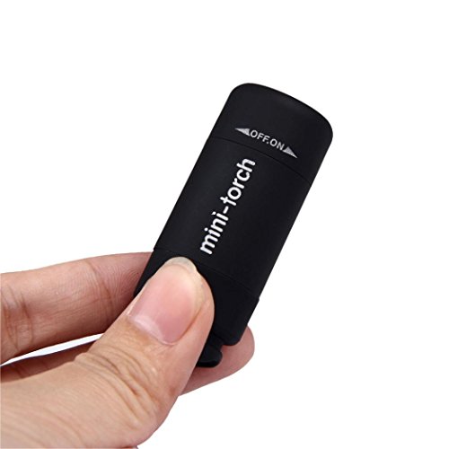 Amlaiworld Linterna recargable LED de la l&aacute;mpara llavero linterna antorcha mini-USB 25Lum