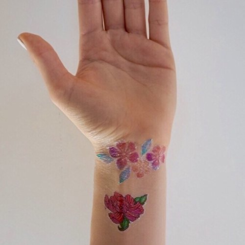 Temporary Tattoos Glitter 4 Girls 50 temporäre flash Einmal-Tattoos für Mädchen - 3