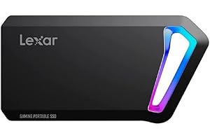 Lexar SL660 BLAZE Gaming SSD Portatile, SSD 1TB USB 3.2 Gen 2x2, SSD Esterno con RGB LEDs, Fino a 2000 MB/s in lettura, 1900 MB/s in scrittura, USB C (LSL660X001T-RNNNG)