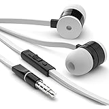 esorio® In Ear Kopfhörer mit Lautstärkenregler für iOS und Android in weiß