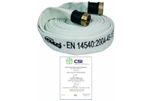 EMME ANTINCENDIO SRL Manichetta uni 45 bianca mt 25 raccordo uni 804 uni en 14540 (0615)