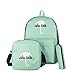 Produktbild Dragon868 3pcs Candy Farben Sonnenschirm Print Preppy Rucksack Jugendliche Schüler Rucksack (Grün)