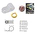 Produktbild XuBa 50er Pack 3/16 Zoll Lichtschlauch R-Style Montageklammern mit rostfreien Schrauben und Kabelmarkierung