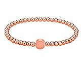 armband damen rosegold herz Armbandlänge: 17cm LIEBESKIND BERLIN Beads 6mm mit Logotag in Edelstahl