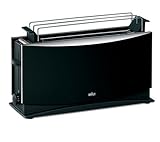 Braun Multiquick 5 HT 550 Langschlitztoaster (1000 Watt, geeignet für 2 Toasts) [Energieklasse A] schwarz