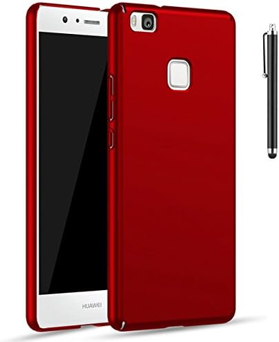 Huawei P9 Lite Case, Moonmini [Ultra Slim][Smooth Grip][Full Protection] Premium PC Protective Hard Bumper Back Case Cover for Huawei P9 Lite (Huawei P9 Lite, Red)