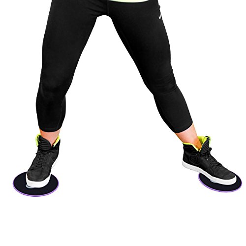 Elite Sportz Core Sliders und Gliding Disc Fitness Training – Sliders Fitness für den Kern – doppelseitig für den Einsatz auf Teppich oder Parkett - 3