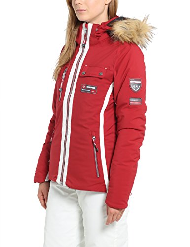 Ultrasport Damen Skijacke Snowflake in Rot o. Schwarz - Alpin Softshelljacke winddicht, wasserdicht & atmungsaktiv - Funktions Outdoorjacke mit Ultraflow 8.000 – Bild 4