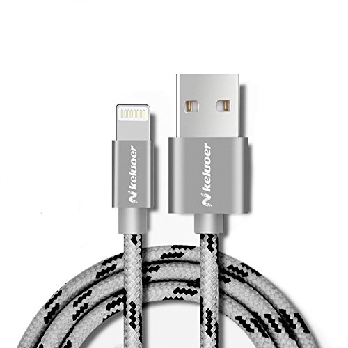Keluoer Blitz-Kabel Apple iPhone Ladegerät USB-Kabel - für iPhone 7-7Plus 6S Plus-6 Plus SE 5S 5C 5, iPad 2 3 4 Mini, iPad Pro Air 2, iPod - 3.3ft / 1m (Dunkelgrau)