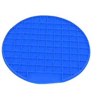 Pet Food Mat, Durable Dog Lick Pad Silicone Material Boredom Buster Anxiety Relief for Cats for Dogs(Blue)