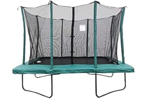 AIR LEAGUE Velocity 8x12ft Green Powder Coated Rectangular Trampoline With Safety Enclosure