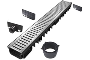 Caniveau 4 m (kit complet) | acier galvanisé classe B125 | Type 50 (caniveaux)