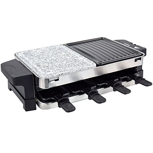 Syntrox Germany Edelstahl Design Raclette Bern mit Grill und Heißer Stein für 8 Personen - 2