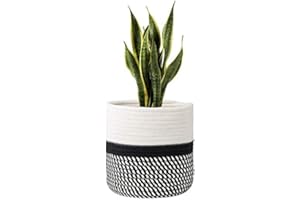 FairyLavie 20CM Rope Plant Basket, for 15CM - 17CM Planter, Reinforce Rope for Easier and Faster Shape Recovery, Multifunctional Basket Ideal Choice for Home Decor and Storage