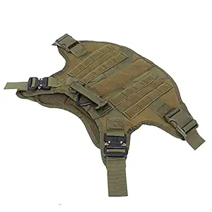 Tactical Puppy Harness, Military Dog Vest Army Green for Pet for Medium Large Dogs(XL Code)