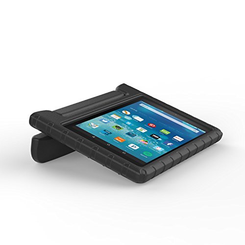 MoKo Fire HD 8 2015 Hülle – Superleicht EVA Stoßfest Kinderfreundlich Kinder Schutzhülle mit umwandelbarer Handgriff und Standfunktion für Amazon Fire HD 8 Zoll (5. Generation – 2015 Modell), Schwarz (Nicht für Fire HD 8 2016) - 4