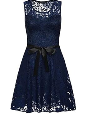 YaoDgFa Damen Kleider Spitzenkleid Minikleid Festliches Partykleid Cocktailkleid Brautjungfernkleid Kleid Casual...