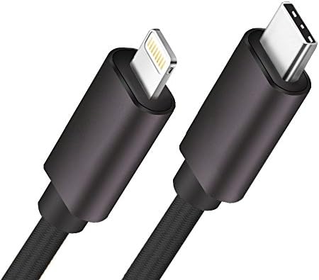 USB C to Lightning Cable Fast Charging for iPhone X/8/7/6/6s Plus/SE/5s/5, iPad, Macbook Pro, Google Pixel 2 XL, ChromeBook (2m, black)