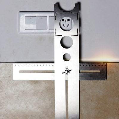 Preisvergleich Produktbild HaiMa Edelstahl Fliesenbohrer Locator Universal Positionierer - Silber