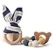 Produktbild baby tete Teething Ringe Bunny Ear 1set / 2pc Sensorische Baby Gym Spielzeug Hölzerne Bär Chew Spielzeug Baby Set von Zähnen
