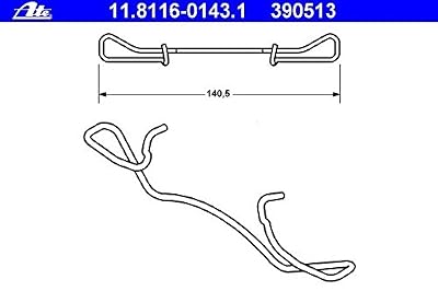 ATE 11.8116-0143.1 Ressort, étrier de frein