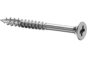 VISSAL Boite Pro de 200 Vis à Bois PZ anti-fendage filet partiel 6,0x90/54