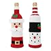 Produktbild Nuovoware Christmas Wine Bottle Cover, Christmas Décor Gift Bags Santa Claus Snowman Knitted Wine Sweaters Cover Dress Perfect for X-Mas Party Holiday Table Decorations, Set of 2, Colorful