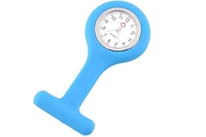 OUTLETISSIMO® OROLOGIO DOTTORE INFERMIERE INFERMIERA CELESTE IN SILICONE CON SPILLA DA BALIA