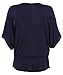 Split Sleeve Kimono Jersey Tunic Top 3895 [Navy,16]