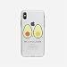 Produktbild licaso Apple iPhone X Handyhülle Smartphone Apple Case aus TPU mit Let's Avocuddle Print Motiv Slim Design Transparent Cover Schutz Hülle Protector Soft Aufdruck Lustig Funny Druck