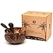 Produktbild Chinchilla® 2er-Pack Kokosnuss Schale + Holzlöffel - 100% Natürliche, Plastikfreie und Handgefertigte Buddha Bowl für Müsli, Salat, Suppen