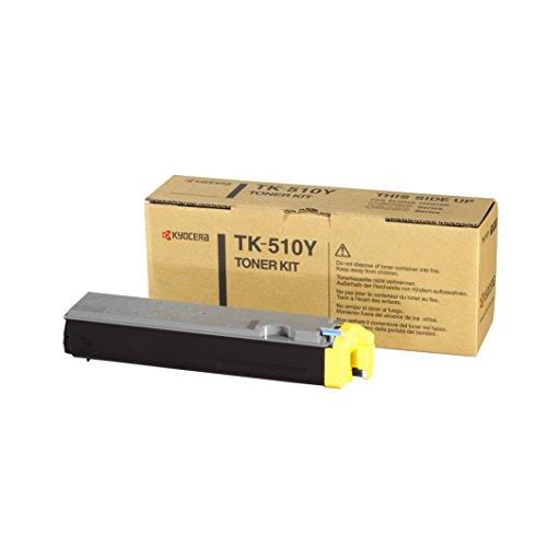 KyoceraTK-510 Y Toner Yellow, Original Premium Printer Cartridge 1T02F3AEU0 for FS-C5020N, FS-C5025N, FS-C5030N