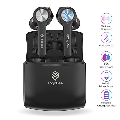 Auriculares Bluetooth TagoBee Cascos inalambricos TBT11 auriculares con microfono para movil Micrófono con cancelación de Ruido 30H Play Time IPX5 Impermeables con Estuche de Carga inalámbrico(Silver)