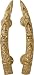 Two Moustaches Tuskar Style Ganesha Carving Brass Door Handle Pair (2 pcs) RS.1575.00