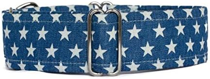 Noddy & Sweets Martingale Collar [Denim Stars] - Medium 5cm Width
