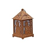 holzhütte selber bauen DIY Haus Form Ornamente. Groß für Weihnachtsfeiertagsdekoration. Beleuchtung mit 3pcs Knopfbatterie, austauschbar, vorzüglich und reizend.