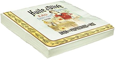 French Classics 20-Piece Paper Napkins Huile d'Olive/ Multi-Colour